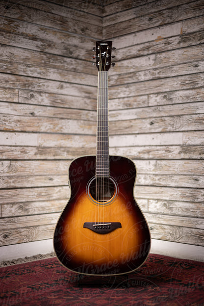Yamaha FG-TA TransAcoustic Dreadnought Guitar - Brown Sunburst