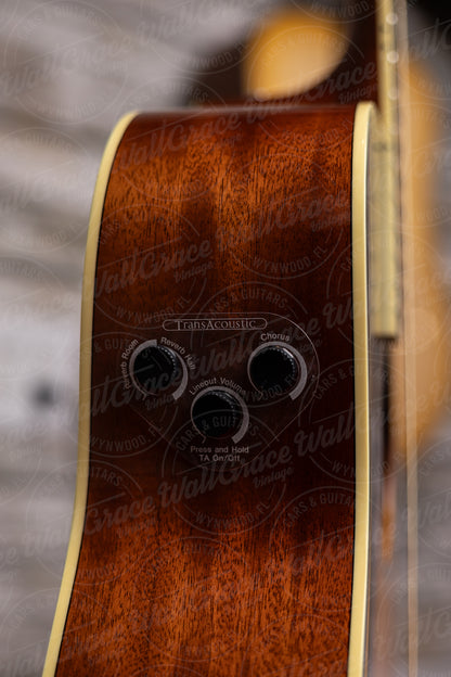 Yamaha FG-TA TransAcoustic Dreadnought Guitar - Brown Sunburst