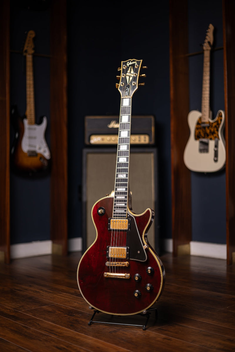 1976 Gibson Les Paul Custom Electric Guitar - Wine Red