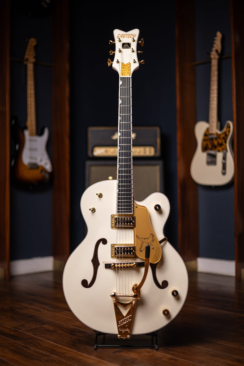 Gretsch G6136T-59 Vintage Select Edition '59 Falcon Hollow Body with Bigsby TV Jones Electric Guitar - Vintage White