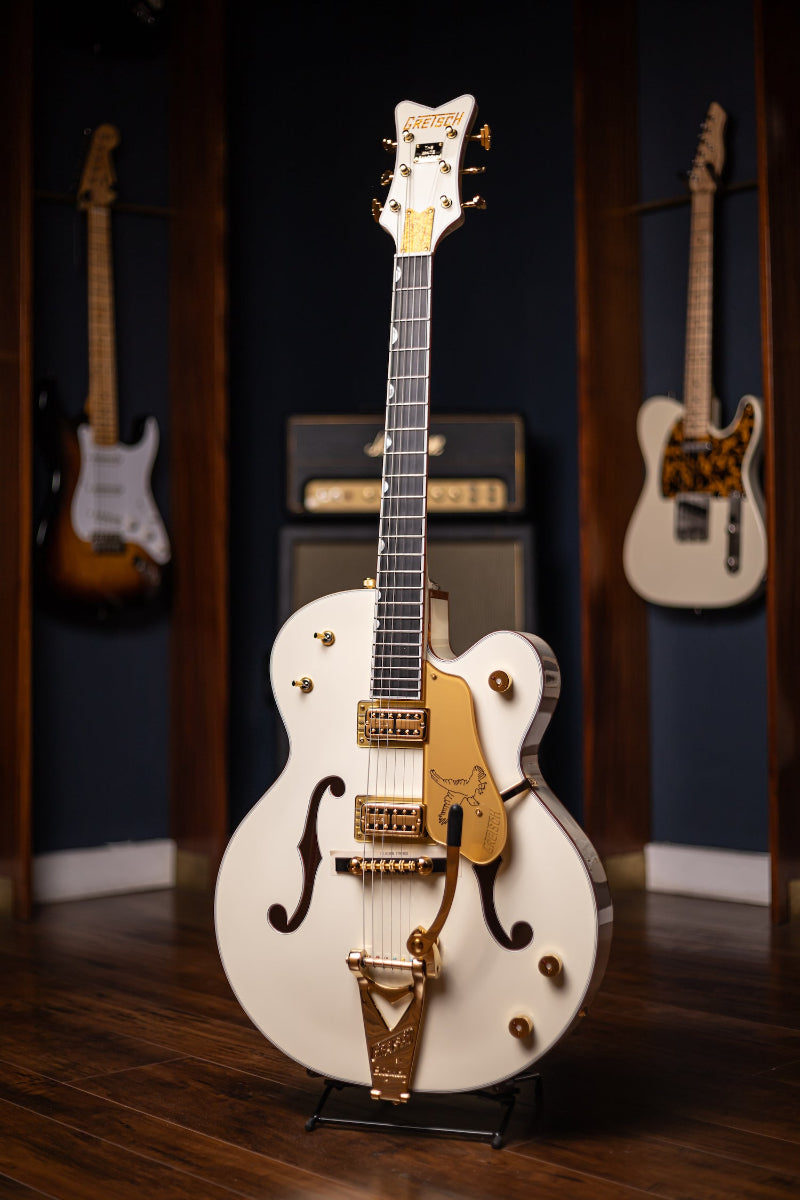 Gretsch G6136T-59 Vintage Select Edition '59 Falcon Hollow Body with Bigsby TV Jones Electric Guitar - Vintage White