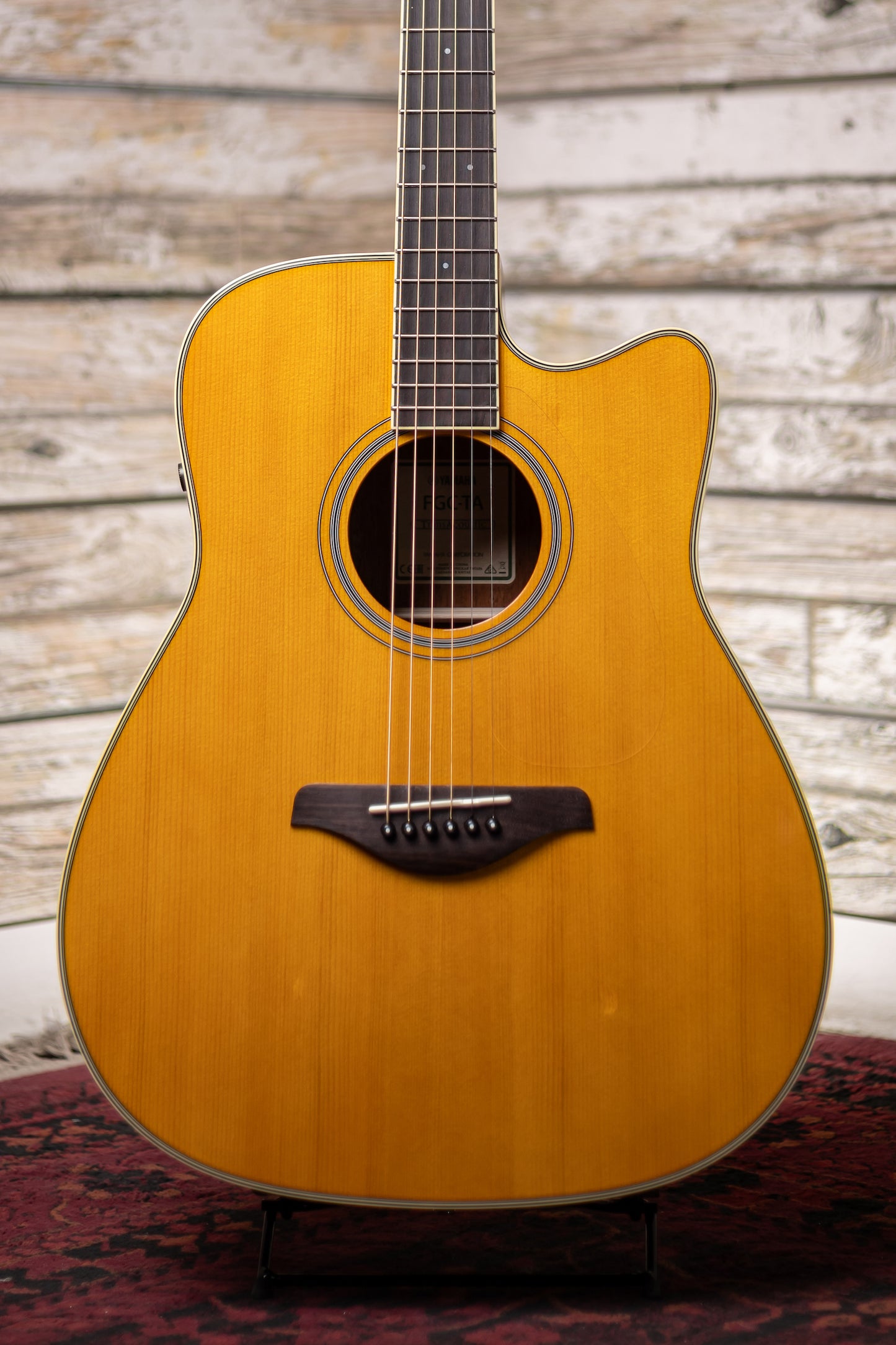 Yamaha FGC-TA VT TransAcoustic Dreadnought Acoustic-Electric Guitar - Vintage Tint
