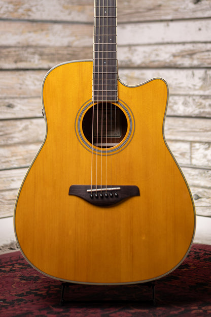 Yamaha FGC-TA VT TransAcoustic Dreadnought Acoustic-Electric Guitar - Vintage Tint