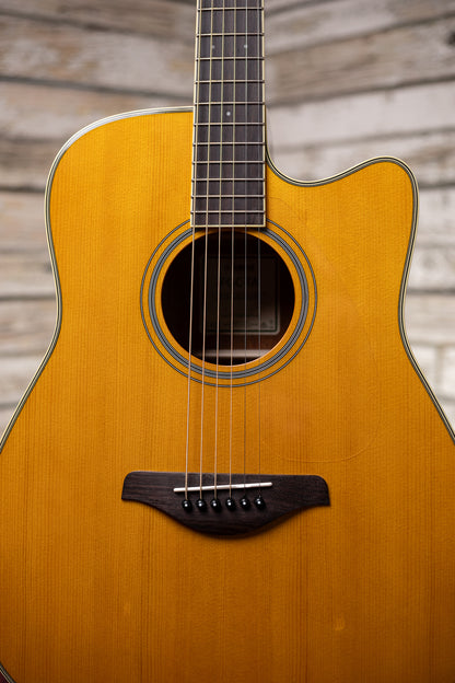 Yamaha FGC-TA VT TransAcoustic Dreadnought Acoustic-Electric Guitar - Vintage Tint