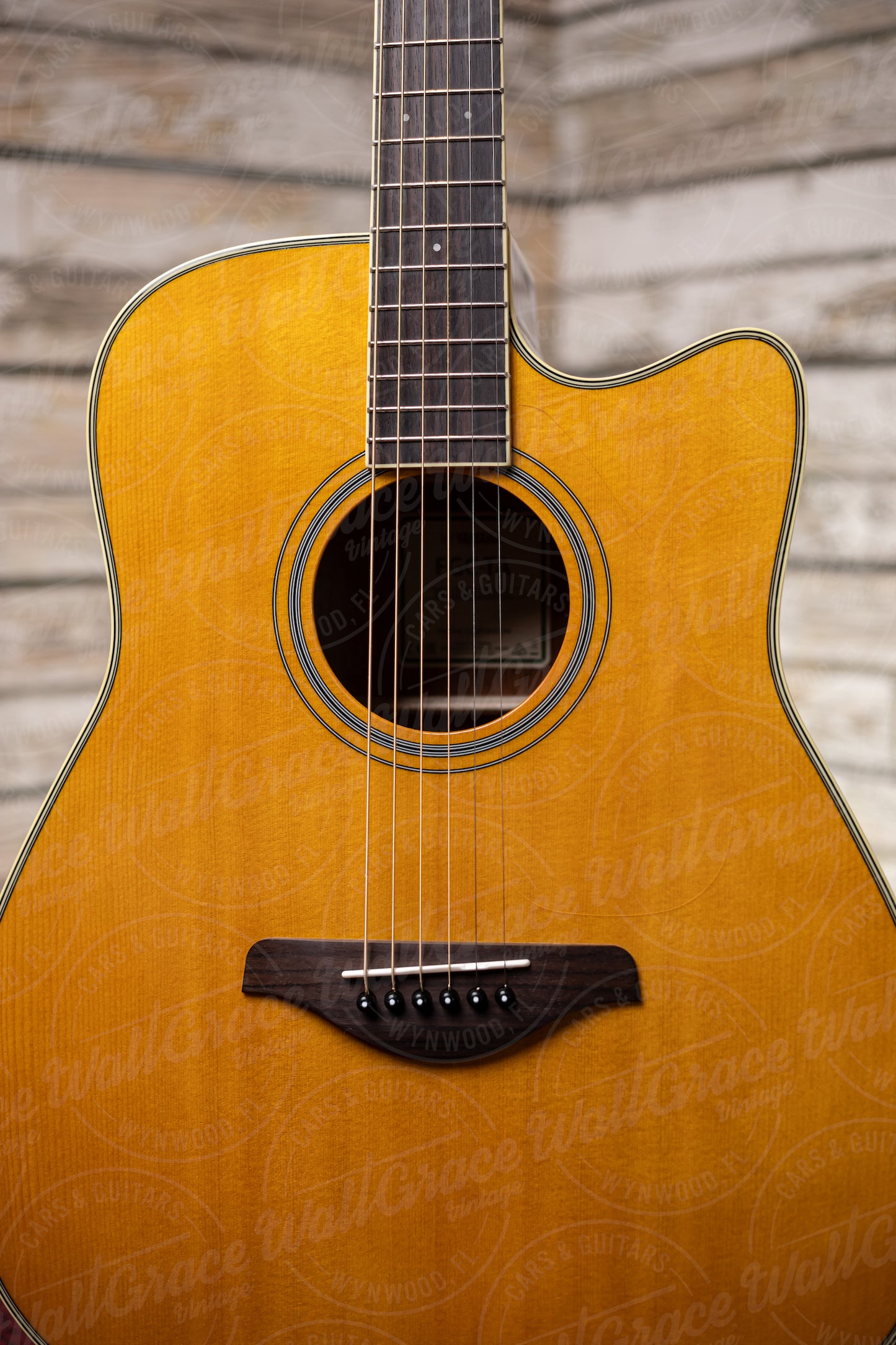 Yamaha FGC-TA VT TransAcoustic Dreadnought Acoustic-Electric Guitar - Vintage Tint