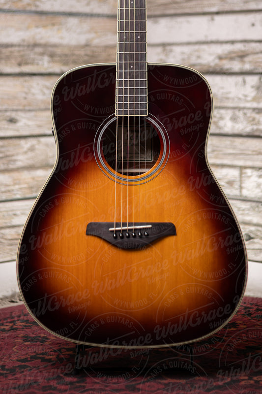Yamaha FG-TA TransAcoustic Dreadnought Guitar - Brown Sunburst