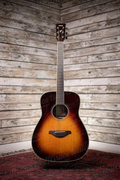 Yamaha FG-TA TransAcoustic Dreadnought Guitar - Brown Sunburst