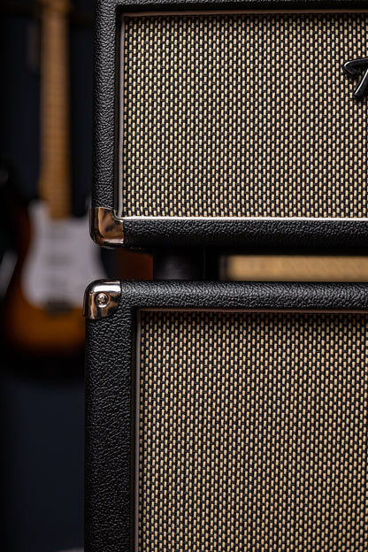 PRE-ORDER | Two-Rock Bloomfield Drive 100/50w Tube Head and Cabinet - Black Bronco Tolex, Salt & Pepper Grill Cloth, Silver Skirt Knobs, White Piping