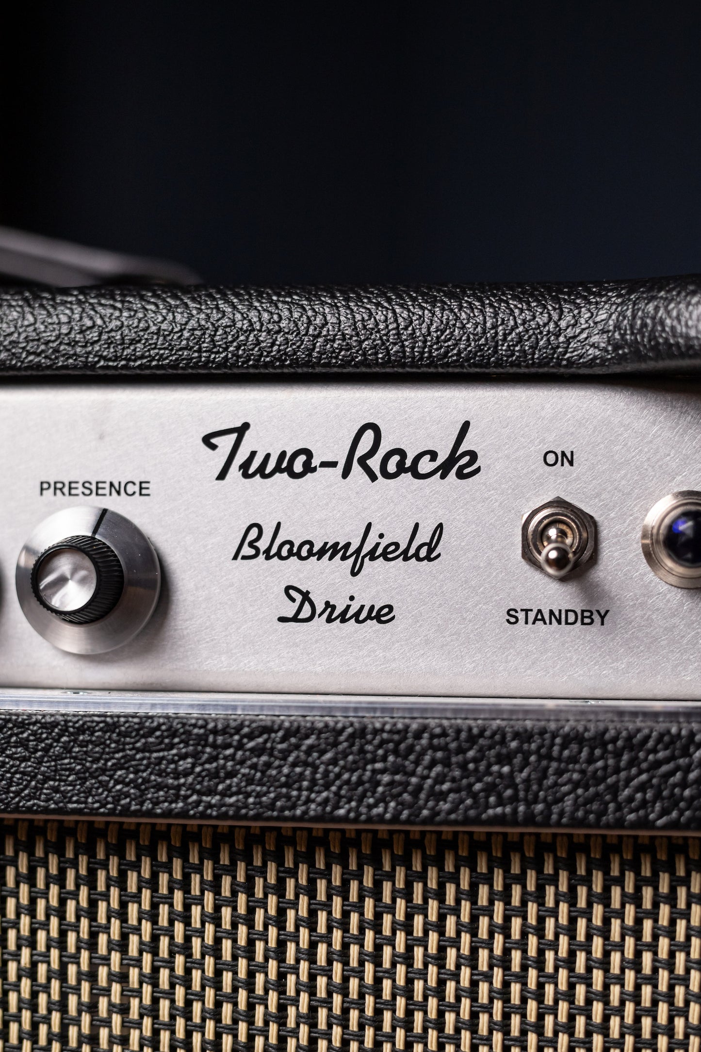 PRE-ORDER | Two-Rock Bloomfield Drive 100/50w Tube Head and Cabinet - Black Bronco Tolex, Salt & Pepper Grill Cloth, Silver Skirt Knobs, White Piping