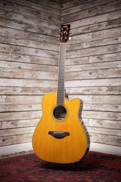 Yamaha FGC-TA VT TransAcoustic Dreadnought Acoustic-Electric Guitar - Vintage Tint