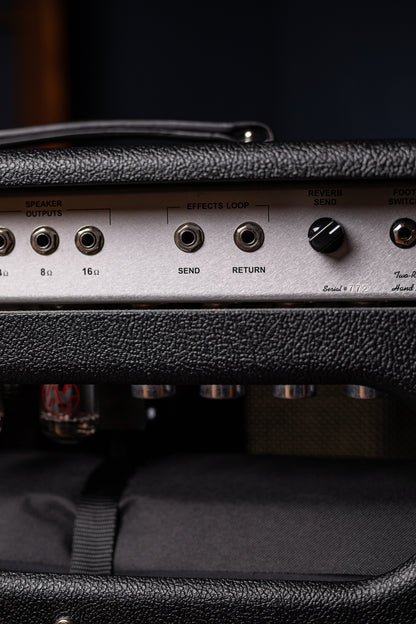 PRE-ORDER | Two-Rock Bloomfield Drive 100/50w Tube Head and Cabinet - Black Bronco Tolex, Salt & Pepper Grill Cloth, Silver Skirt Knobs, White Piping