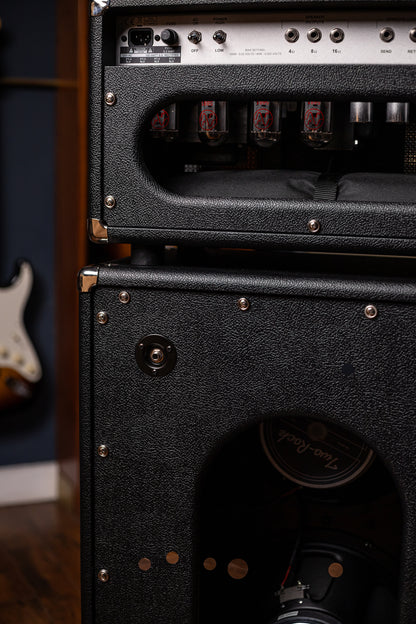 PRE-ORDER | Two-Rock Bloomfield Drive 100/50w Tube Head and Cabinet - Black Bronco Tolex, Salt & Pepper Grill Cloth, Silver Skirt Knobs, White Piping