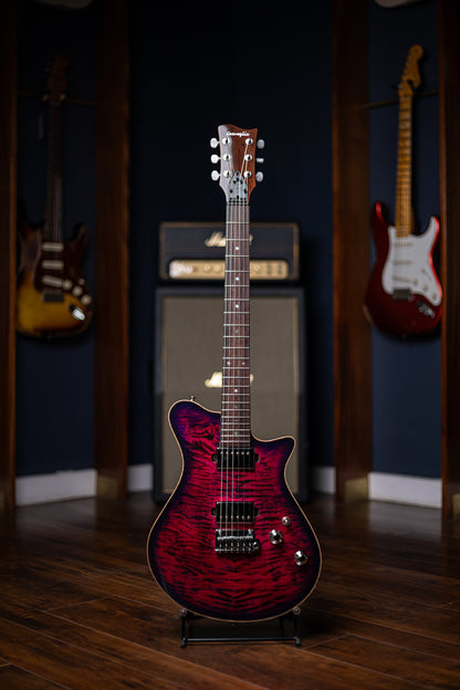 Carneglia Custom Shop Sublime Electric Guitar - Magenta Burst