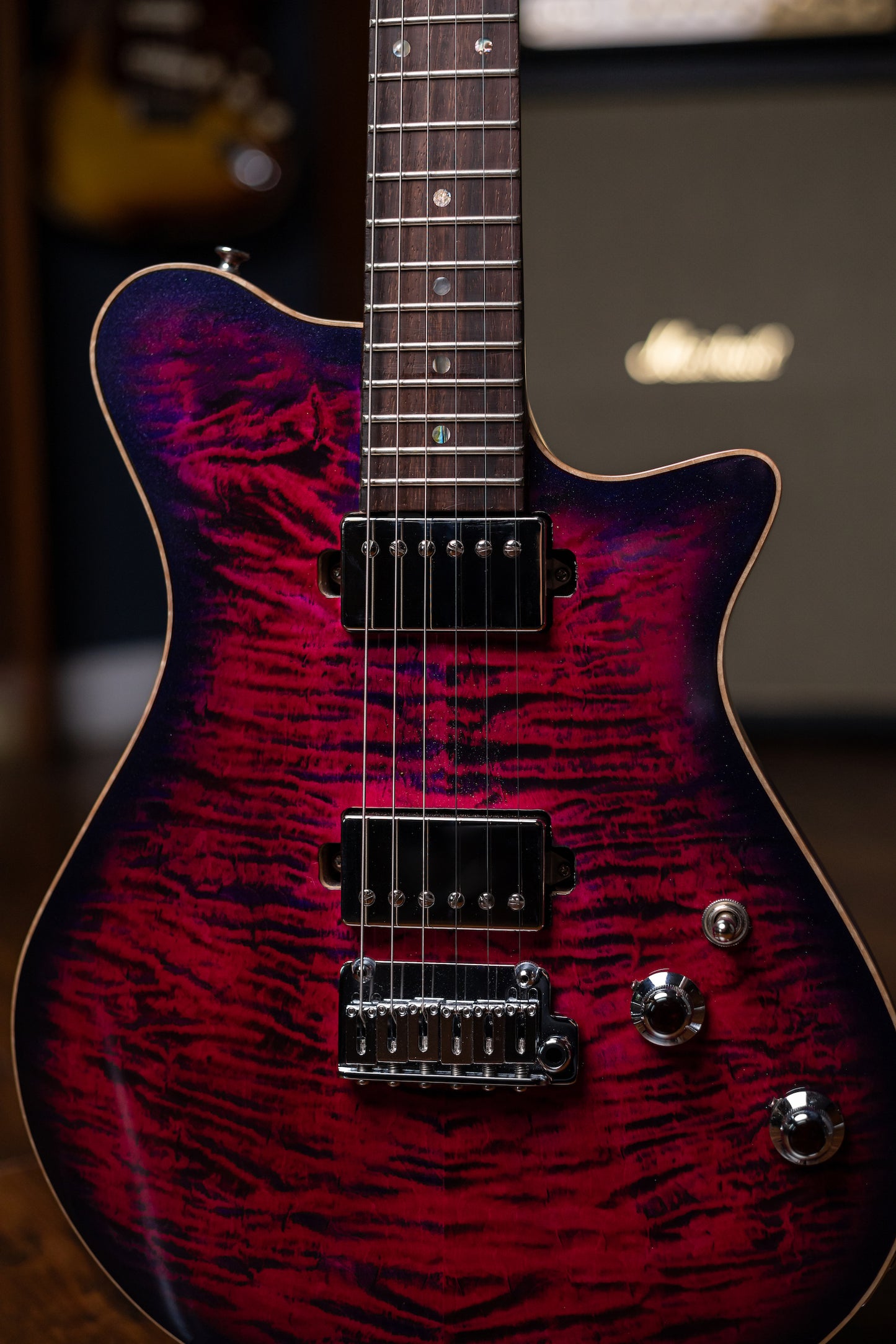 Carneglia Custom Shop Sublime Electric Guitar - Magenta Burst