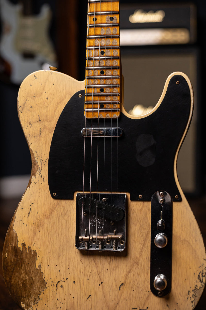 Fender Custom Shop '54 Blackguard Telecaster Super Heavy Relic Electric Guitar - Aged Nocaster Blonde