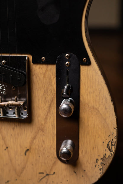 Fender Custom Shop '54 Blackguard Telecaster Super Heavy Relic Electric Guitar - Aged Nocaster Blonde