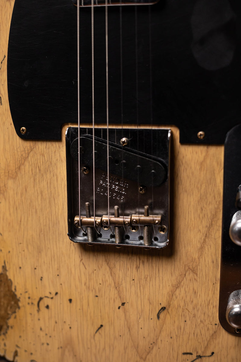Fender Custom Shop '54 Blackguard Telecaster Super Heavy Relic Electric Guitar - Aged Nocaster Blonde