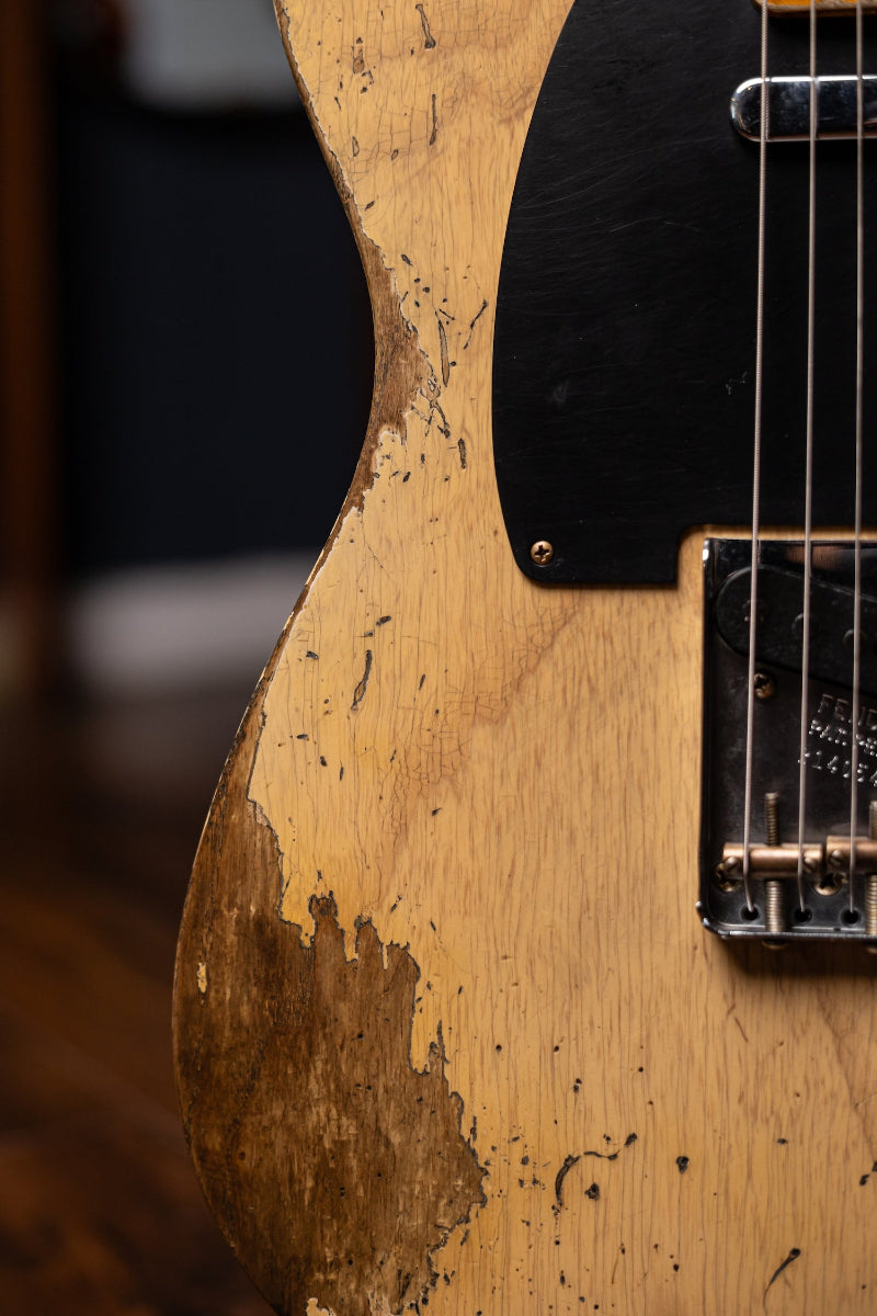 Fender Custom Shop '54 Blackguard Telecaster Super Heavy Relic Electric Guitar - Aged Nocaster Blonde