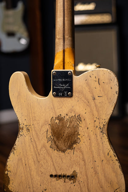 Fender Custom Shop '54 Blackguard Telecaster Super Heavy Relic Electric Guitar - Aged Nocaster Blonde
