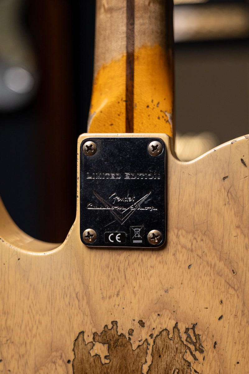 Fender Custom Shop '54 Blackguard Telecaster Super Heavy Relic Electric Guitar - Aged Nocaster Blonde