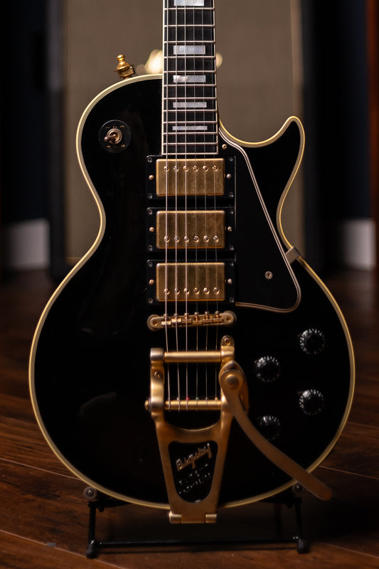2008 Gibson Custom Shop Jimmy Page Les Paul Custom W/ Bigsby Electric Guitar - Ebony