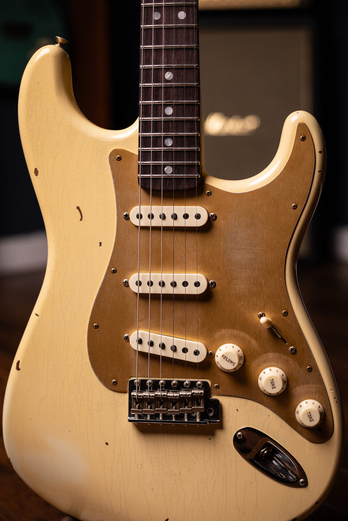 Fender Custom Shop Limited Edition Roasted "Big Head" Stratocaster® Relic® Electric Guitar - Aged Vintage White