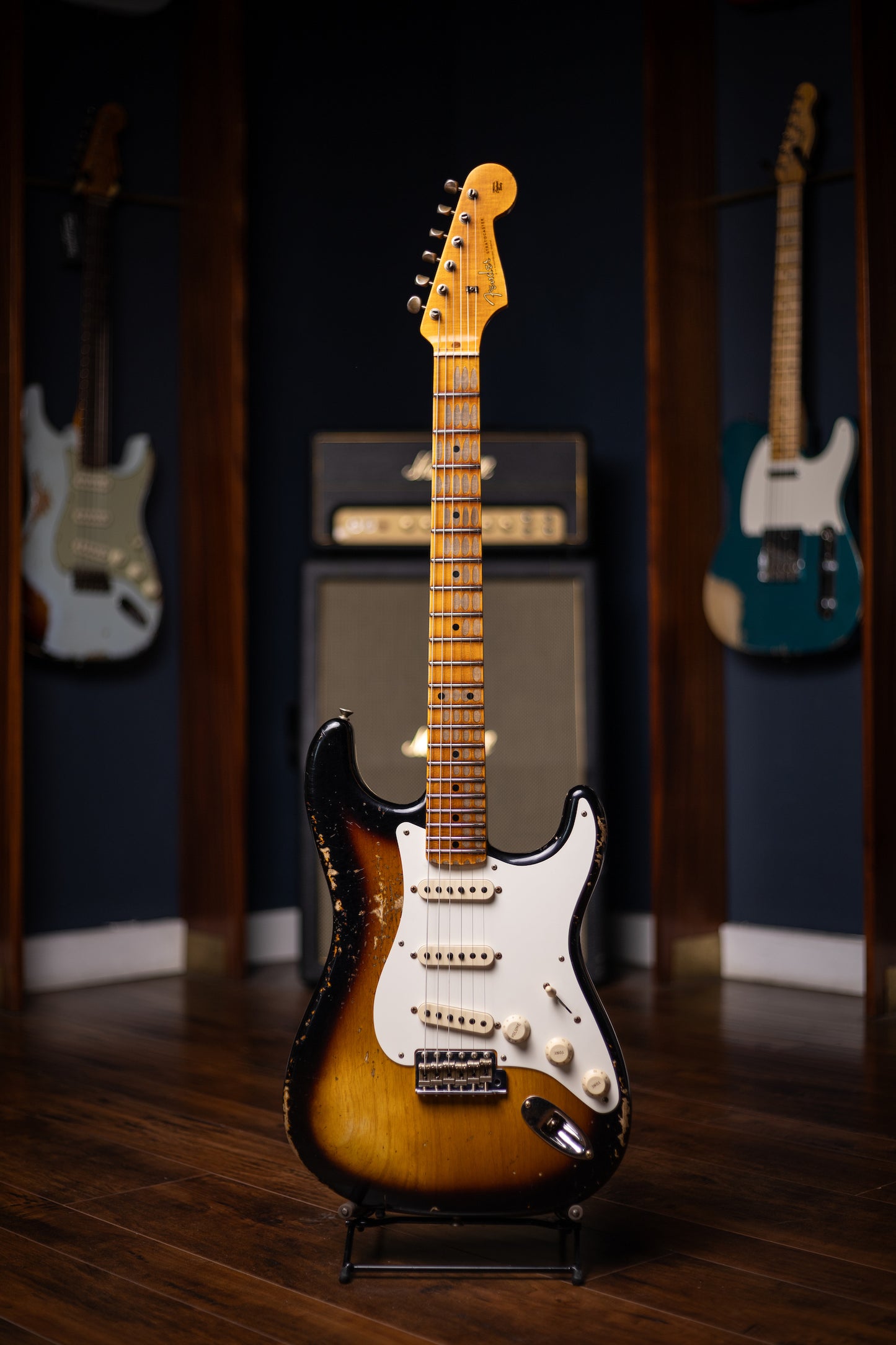 Fender Custom Shop Stratocaster 1957 Heavy Relic Electric Guitar - Aged 2-Color Sunburst