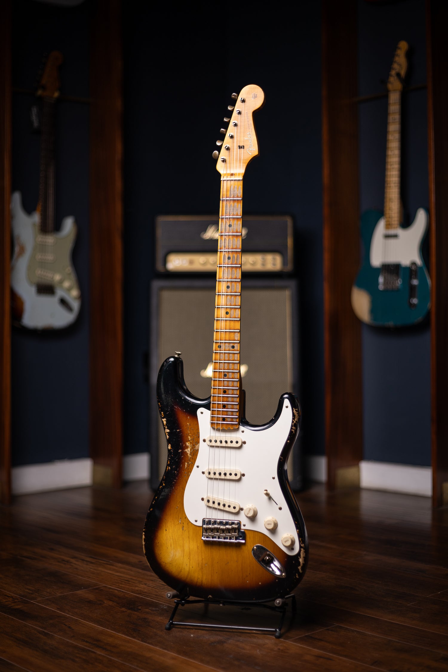 Fender Custom Shop Stratocaster 1957 Heavy Relic Electric Guitar - Aged 2-Color Sunburst