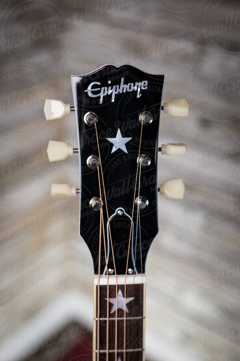 Epiphone J-180 LS Acoustic-Electric Guitar - Pink