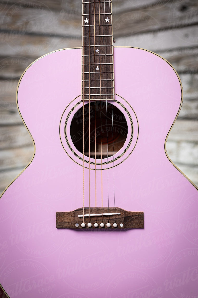 Epiphone J-180 LS Acoustic-Electric Guitar - Pink