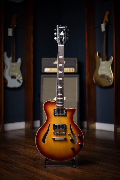 Carneglia Custom Shop Sonora Custom Semi-Hollow Electric Guitar - Sunburst