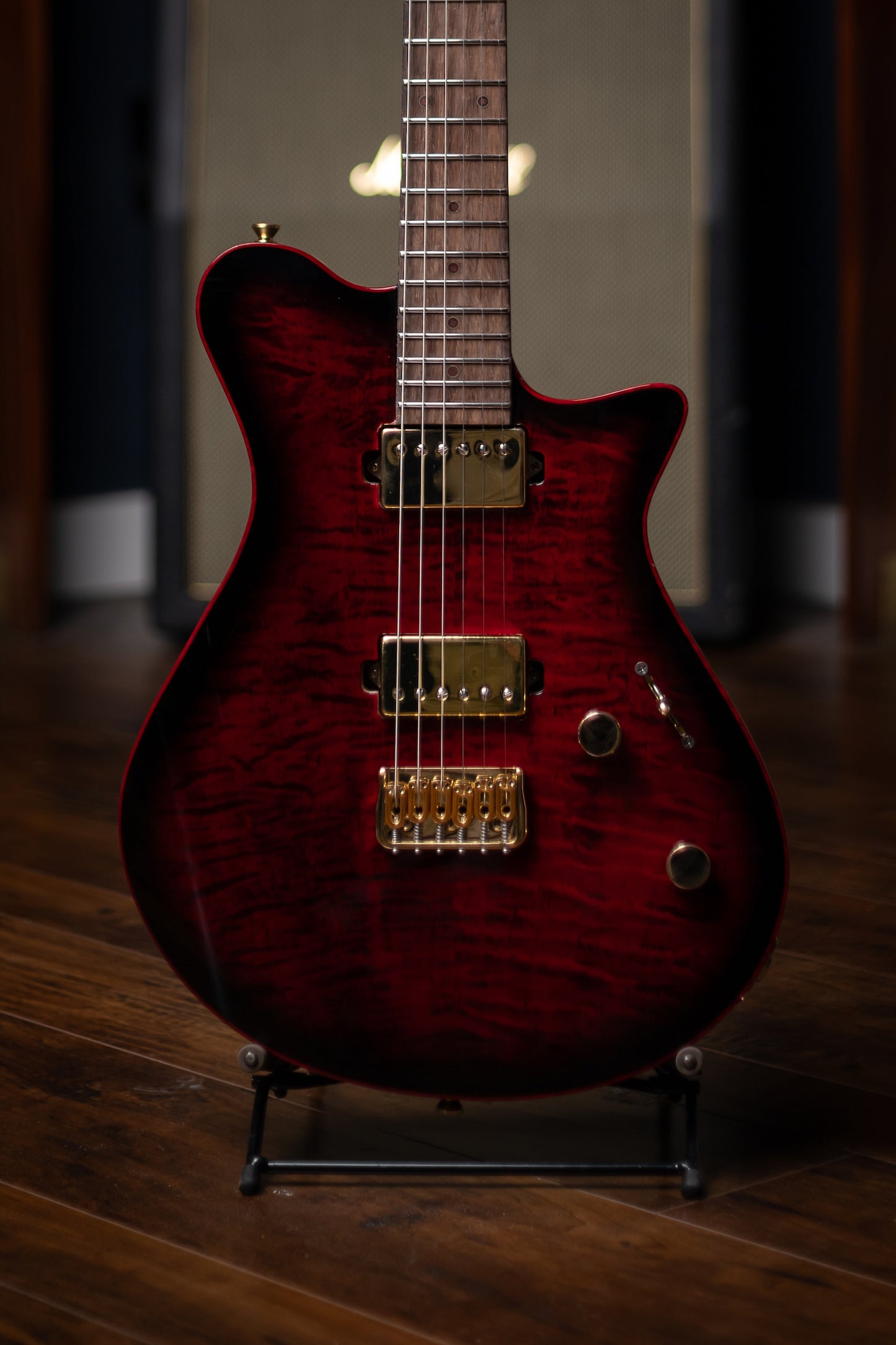 Carneglia Custom Shop Sublime Flame Maple Top Electric Guitar - Diablo Translucent Red Burst
