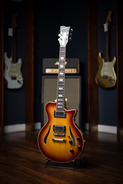 Carneglia Custom Shop Sonora Custom Semi-Hollow Electric Guitar - Sunburst