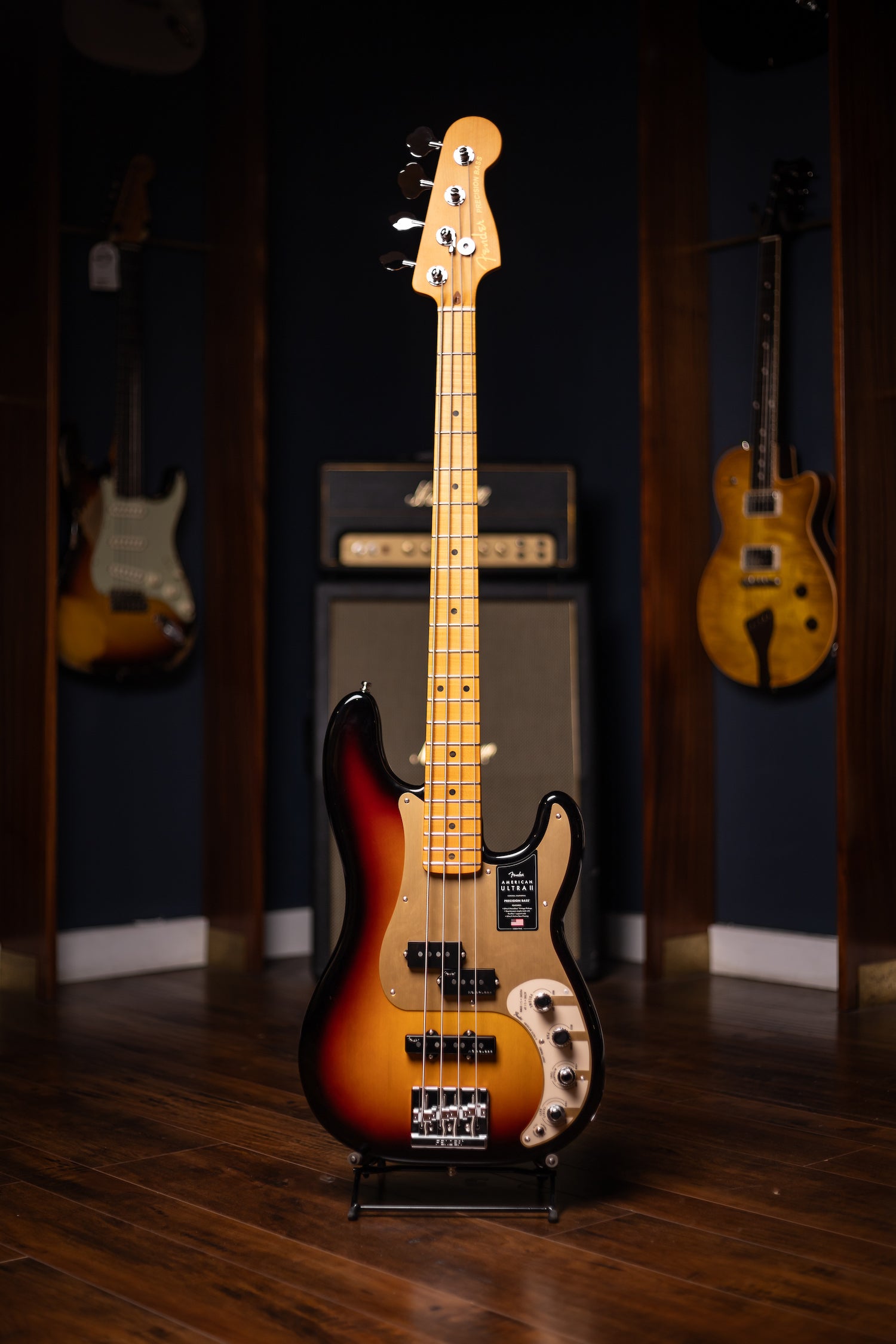 fender precision bass tobacco burst American Elite P-Bass Bajo, Sunburst quarters of a century of foundational tone and revolutionary design 1957 Fender Precision Bass, 2-Tone