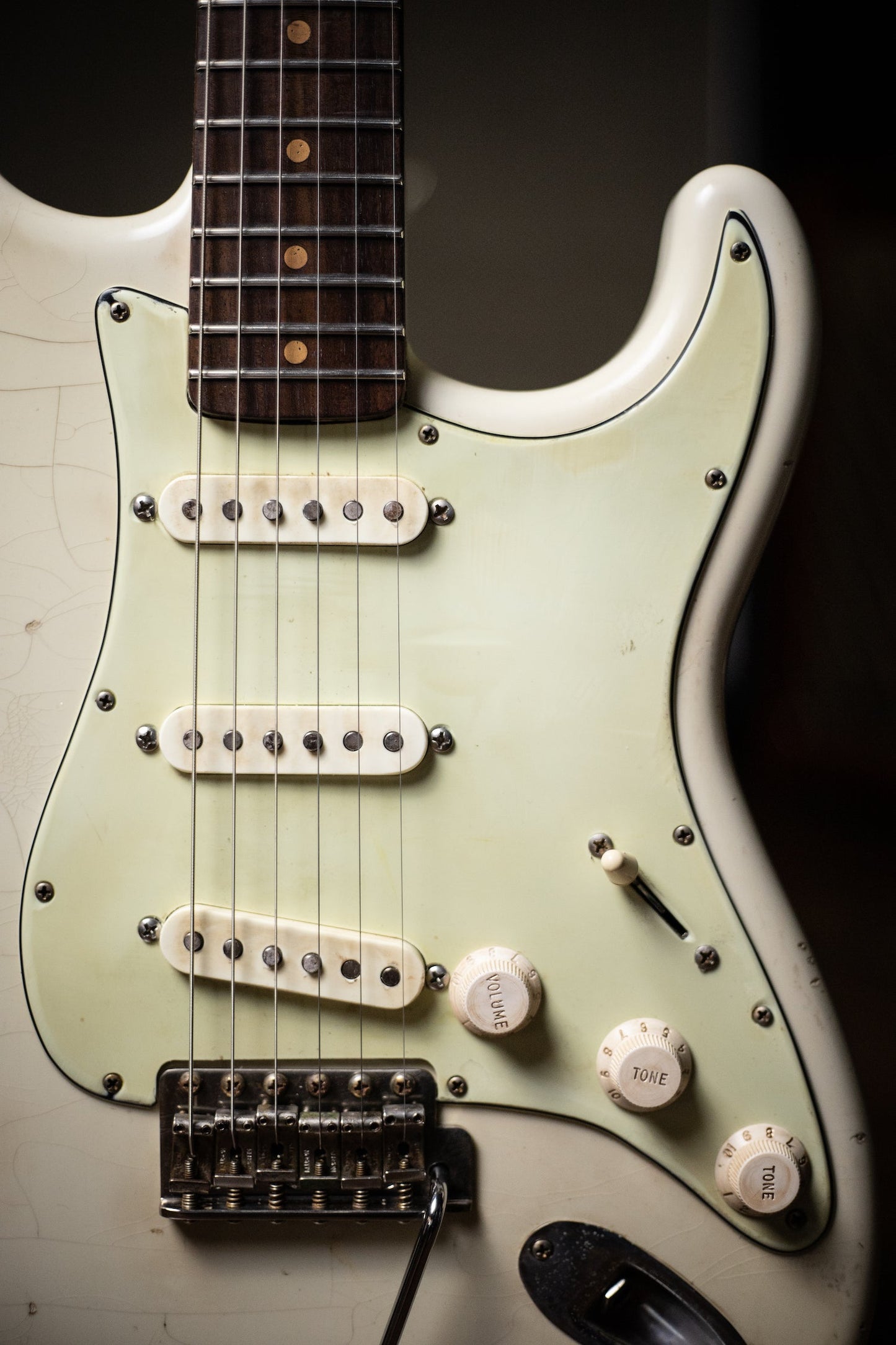 Walt Grace Customs 60's Indian Rosewood S-Type Electric Guitar - Olympic White