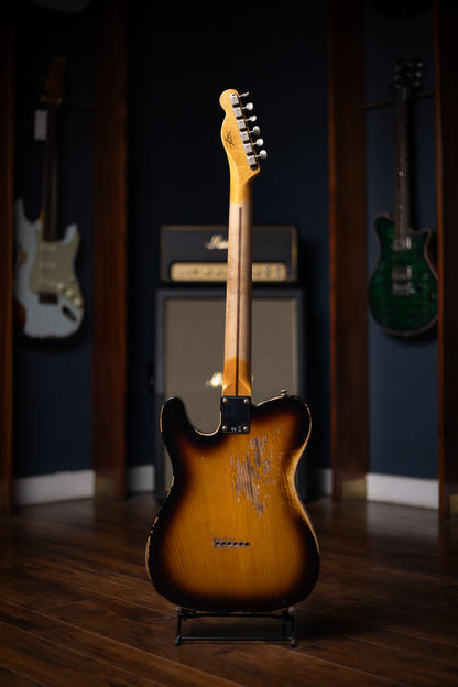 Fender 1951 Telecaster Nocaster Heavy Relic, 1-Piece Quartersawn Maple Neck Electric Guitar - 2-Color Sunburst