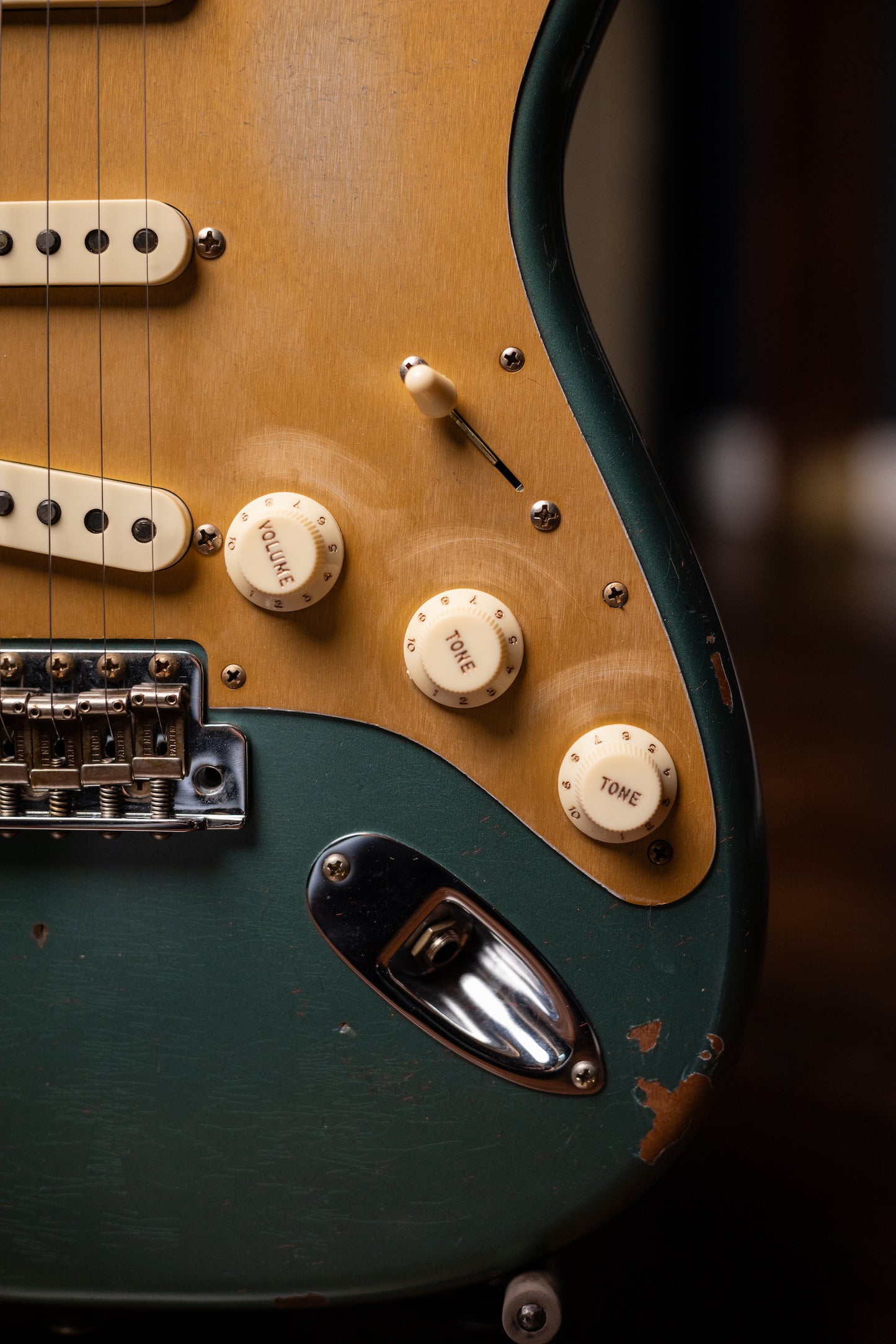Fender Custom Shop Limited Edition Roasted "Big Head" Stratocaster® Relic® Electric Guitar - Faded Aged Sherwood Green Metallic