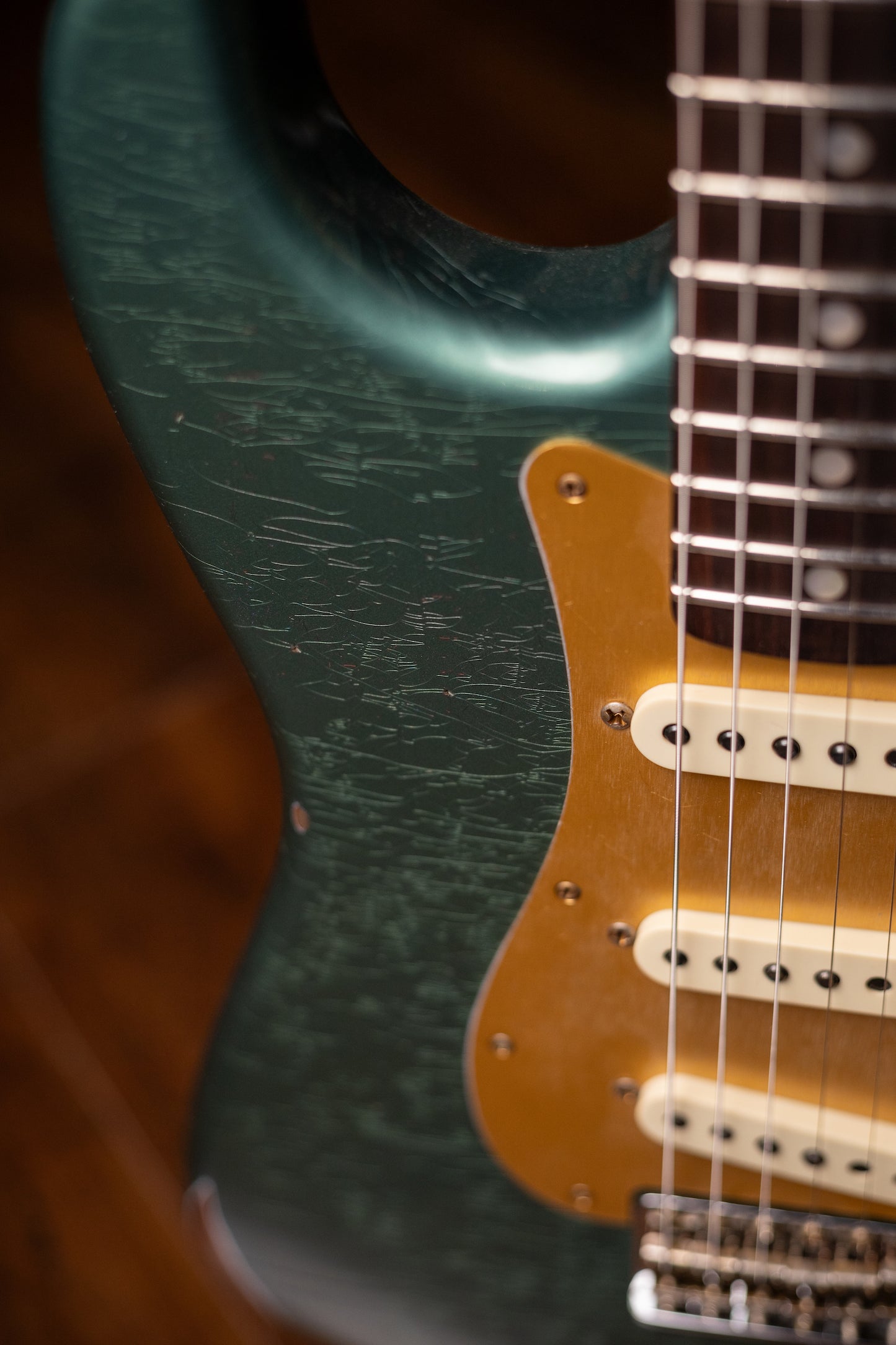 Fender Custom Shop Limited Edition Roasted "Big Head" Stratocaster® Relic® Electric Guitar - Faded Aged Sherwood Green Metallic