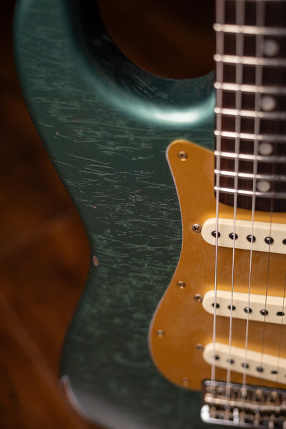Fender Custom Shop Limited Edition Roasted "Big Head" Stratocaster® Relic® Electric Guitar - Faded Aged Sherwood Green Metallic