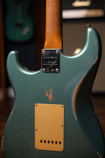 Fender Custom Shop Limited Edition Roasted "Big Head" Stratocaster® Relic® Electric Guitar - Faded Aged Sherwood Green Metallic