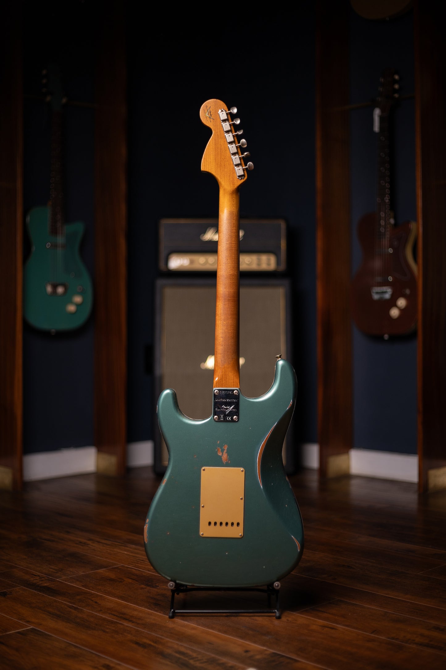 Fender Custom Shop Limited Edition Roasted "Big Head" Stratocaster® Relic® Electric Guitar - Faded Aged Sherwood Green Metallic
