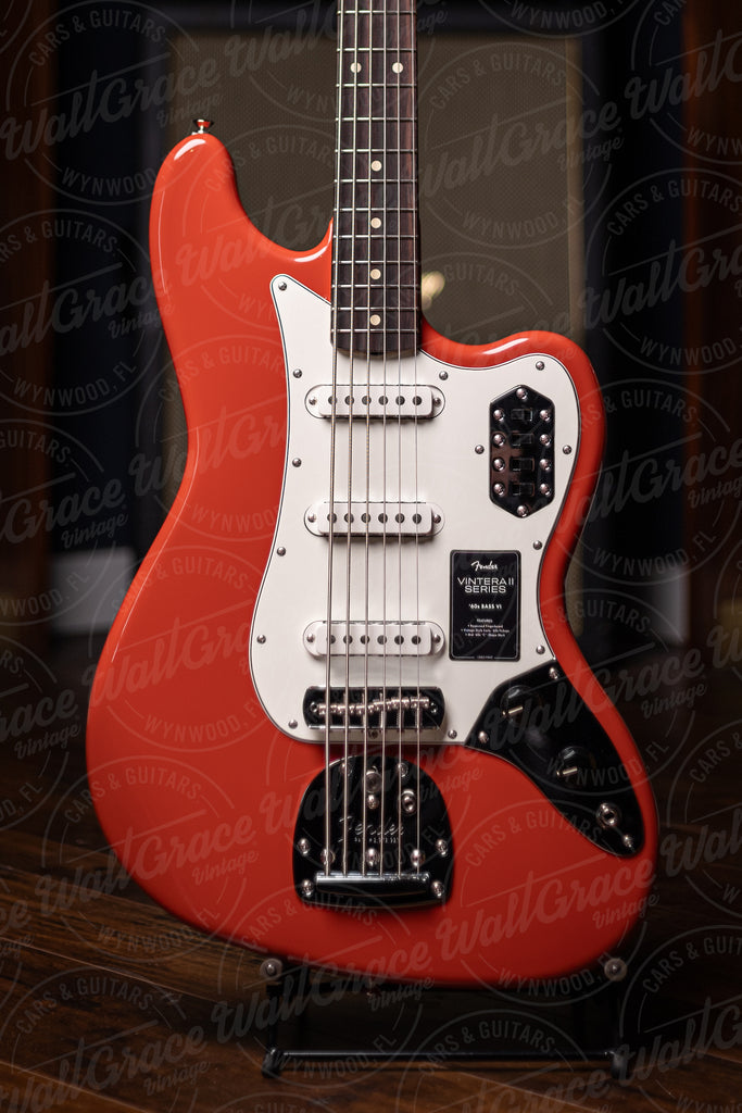 Fender Vintera II 60's Bass VI Electric Guitar - Fiesta Red