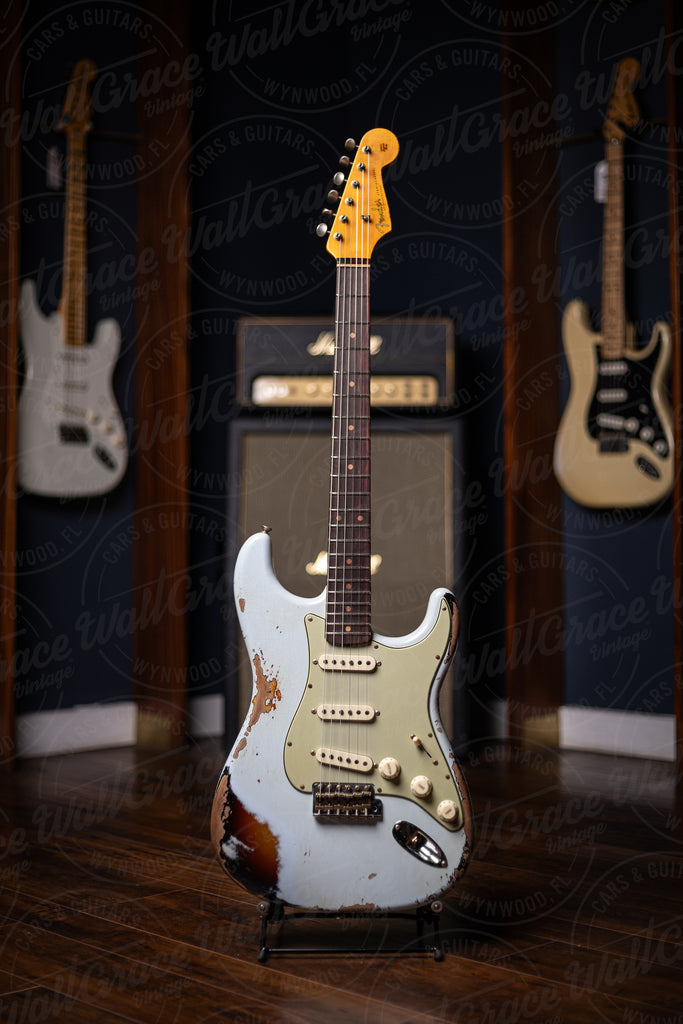 Fender Custom Shop 1960 Stratocaster Heavy Relic Electric Guitar - Aged Sonic over Sunburst