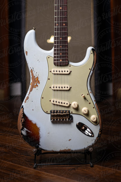 Fender Custom Shop 1960 Stratocaster Heavy Relic Electric Guitar - Aged Sonic over Sunburst