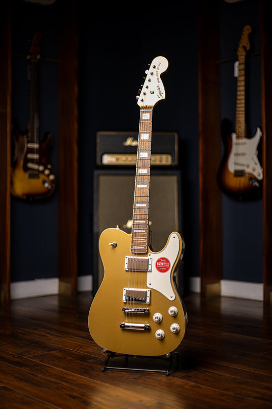 Squier Limited Edition Paranormal Troublemaker Telecaster Deluxe Electric Guitar - Aztec Gold