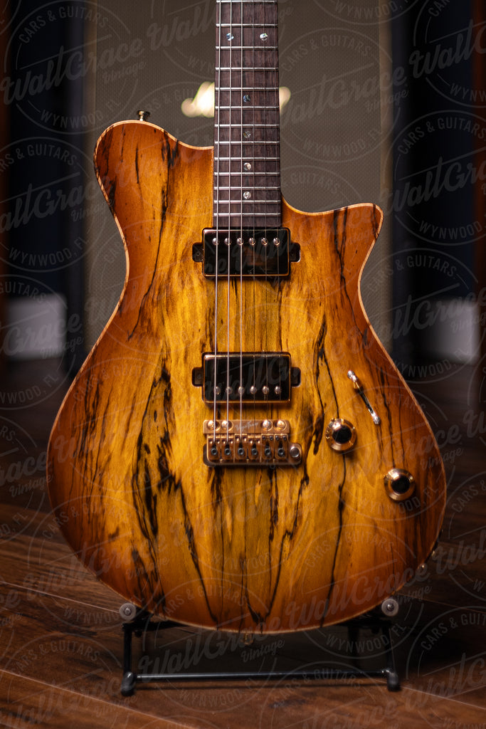 2023 Carneglia Sublime Spalted Top Brazilian Board Electric Guitar - Honey Burst