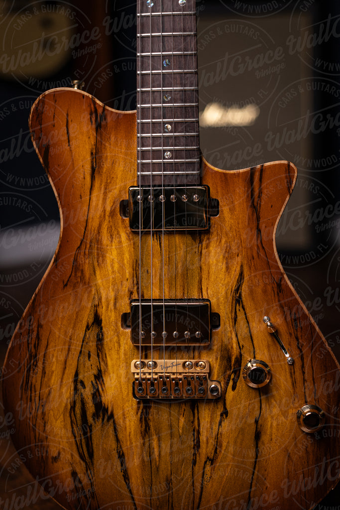 2023 Carneglia Sublime Spalted Top Brazilian Board Electric Guitar - Honey Burst