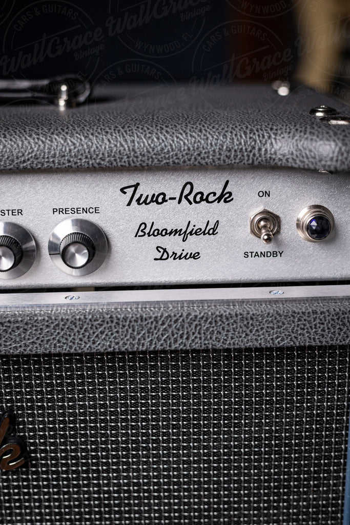 Used Two-Rock Bloomfield Drive 40/20 Head and 1x12 Combo Cabinet - Grey Tolex, Silver Thread Grill, Blue Piping