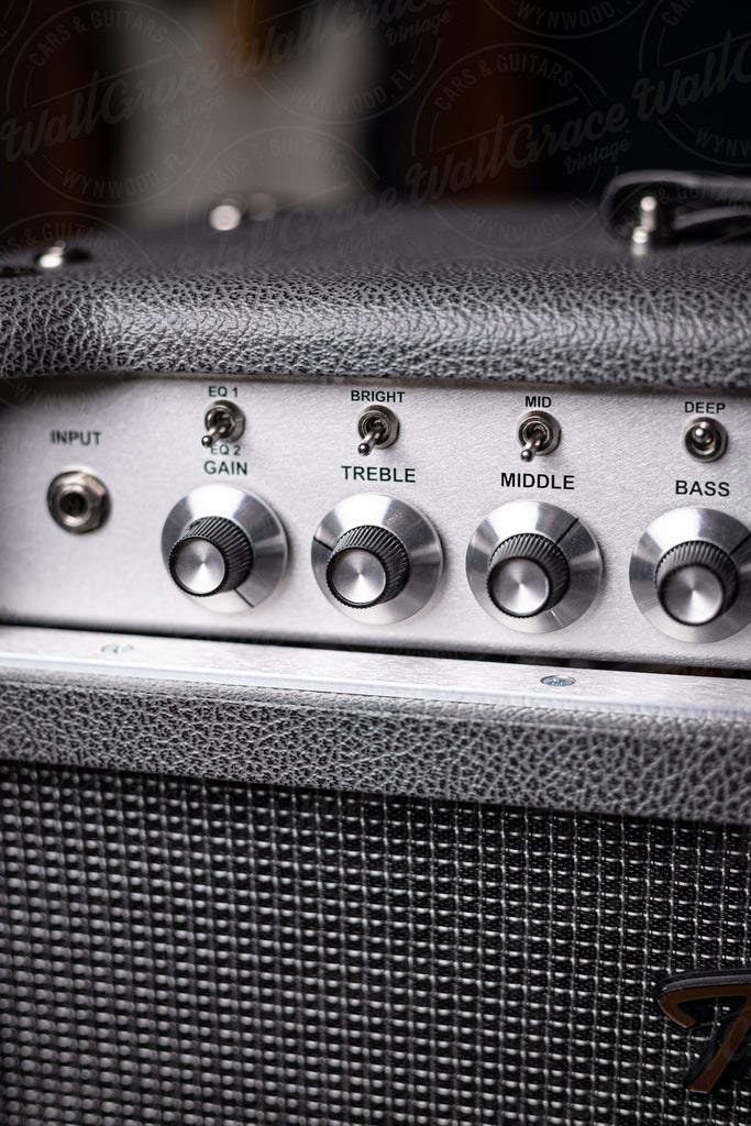 Used Two-Rock Bloomfield Drive 40/20 Head and 1x12 Combo Cabinet - Grey Tolex, Silver Thread Grill, Blue Piping