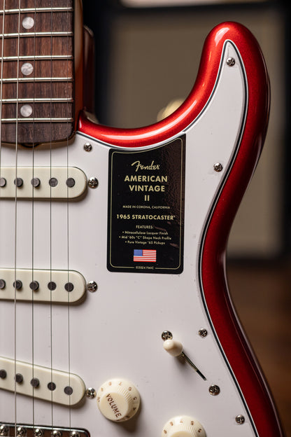 Fender  American Vintage II 1965 Stratocaster Round-Lam Electric Guitar - Candy Apple Red